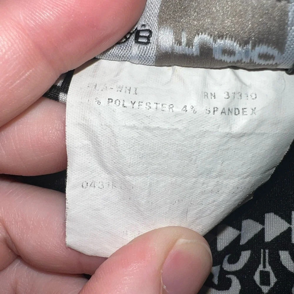 AB STUDIO pants. White and black boho pattern loose fitting size tag is faded. - Picture 5 of 5